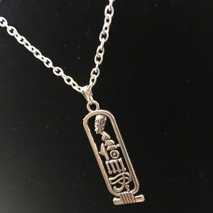 Ancient Egyptian Cartouche Charm Pendant Necklace